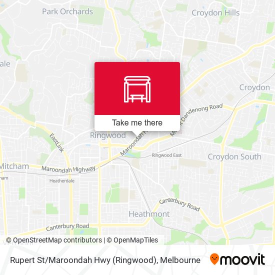 Rupert St / Maroondah Hwy (Ringwood) map