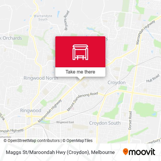 Mapa Maggs St / Maroondah Hwy (Croydon)