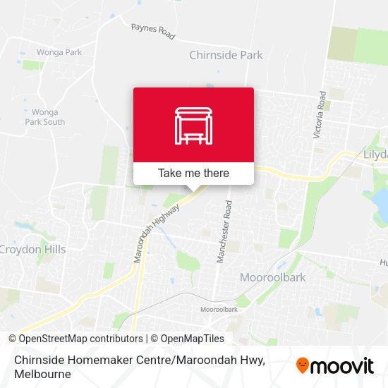 Chirnside Homemaker Centre / Maroondah Hwy map