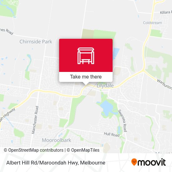 Albert Hill Rd/Maroondah Hwy map