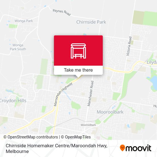 Chirnside Homemaker Centre / Maroondah Hwy map