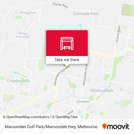 Maroondah Golf Park / Maroondah Hwy map