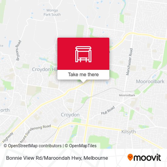 Bonnie View Rd/Maroondah Hwy map