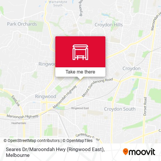 Seares Dr / Maroondah Hwy (Ringwood East) map