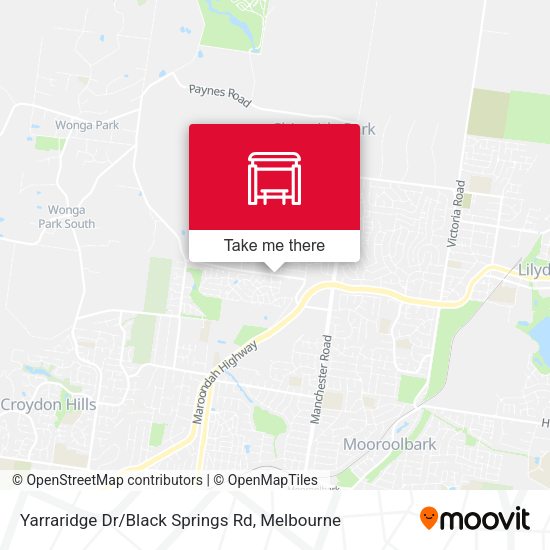 Yarraridge Dr/Black Springs Rd map