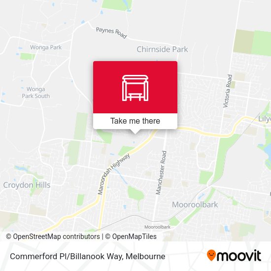 Commerford Pl/Billanook Way map