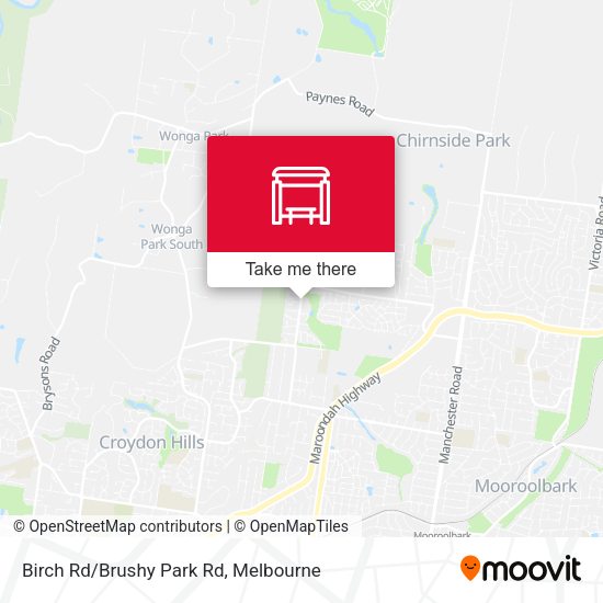 Birch Rd/Brushy Park Rd map