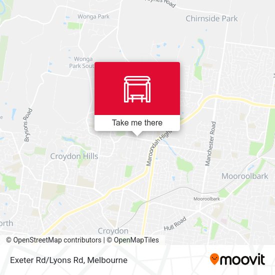 Exeter Rd/Lyons Rd map