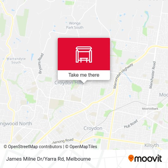 James Milne Dr/Yarra Rd map