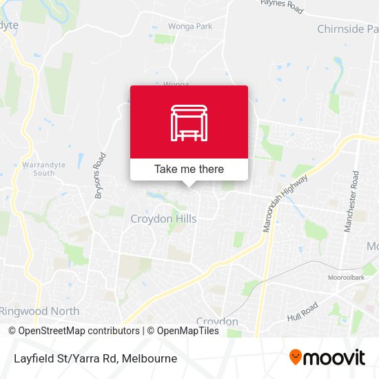 Layfield St/Yarra Rd map