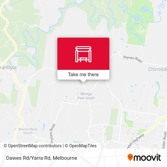 Dawes Rd/Yarra Rd map