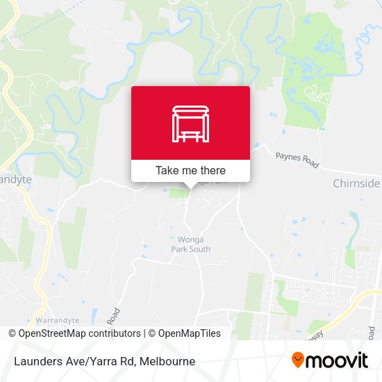 Launders Ave/Yarra Rd map