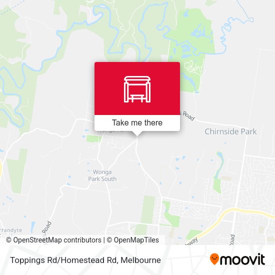 Toppings Rd/Homestead Rd map