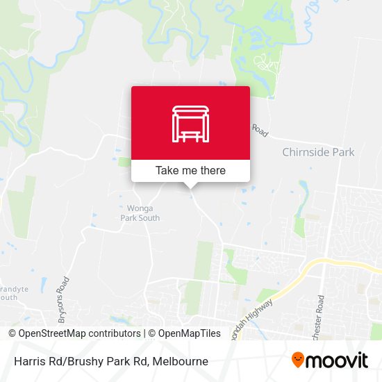 Harris Rd/Brushy Park Rd map