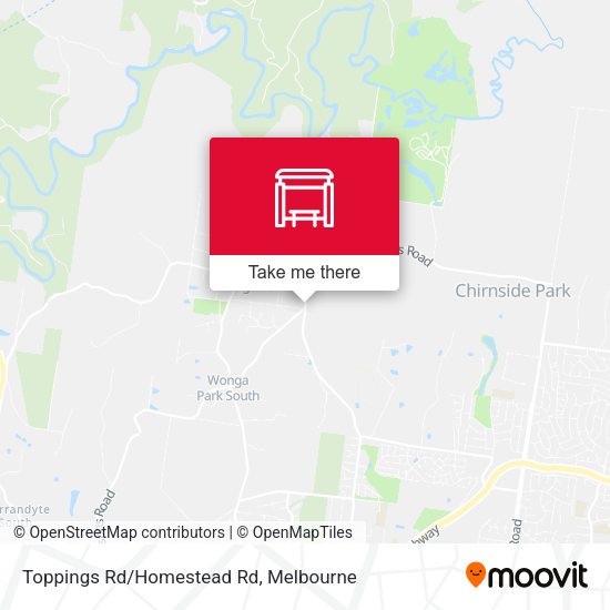 Toppings Rd/Homestead Rd map