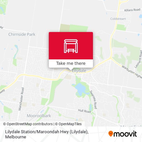 Lilydale Station / Maroondah Hwy map