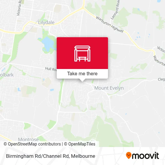 Mapa Birmingham Rd/Channel Rd
