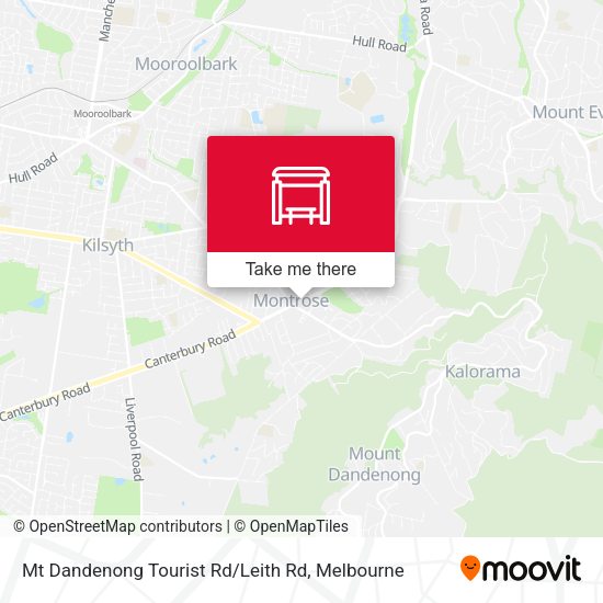 Mt Dandenong Tourist Rd / Leith Rd map