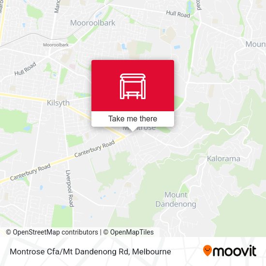 Montrose Cfa/Mt Dandenong Rd map