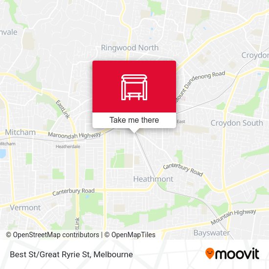 Best St/Great Ryrie St map