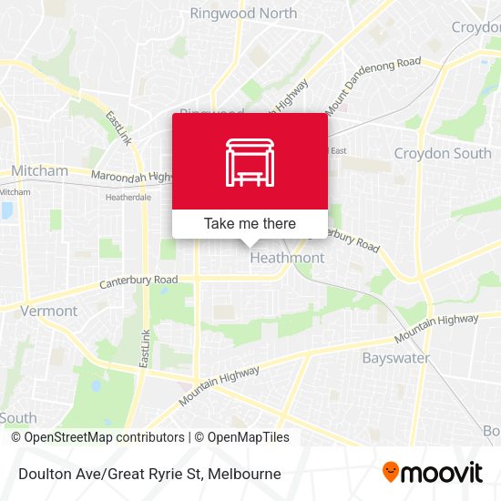 Doulton Ave/Great Ryrie St map