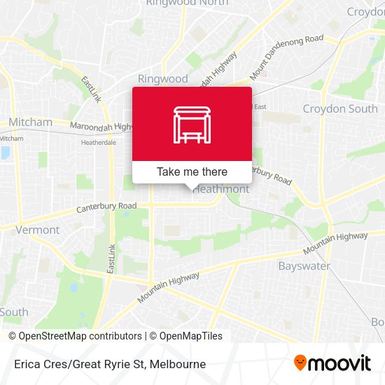Erica Cres/Great Ryrie St map