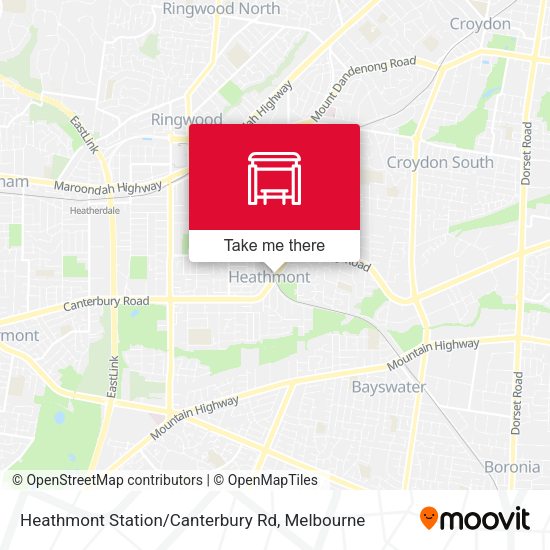 Heathmont Station / Canterbury Rd map