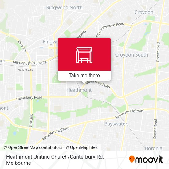 Heathmont Uniting Church / Canterbury Rd map