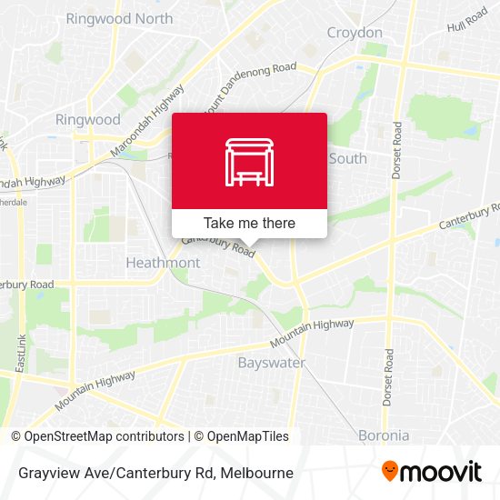 Grayview Ave/Canterbury Rd map