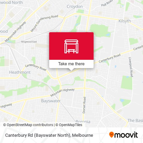 Canterbury Rd (Bayswater North) map
