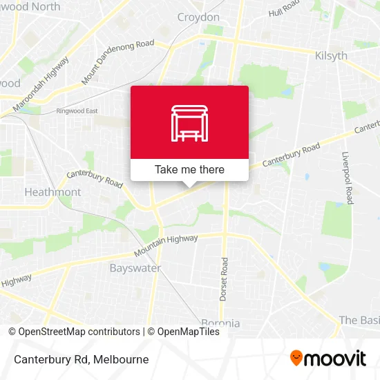 Canterbury Rd map