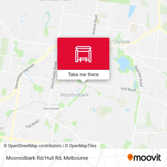 Mapa Mooroolbark Rd/Hull Rd