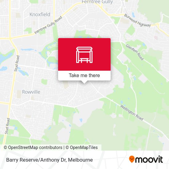 Barry Reserve/Anthony Dr map