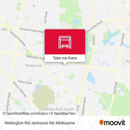 Wellington Rd/Jacksons Rd map
