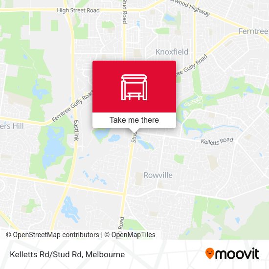 Kelletts Rd/Stud Rd map
