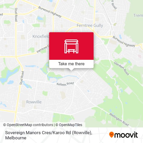 Sovereign Manors Cres / Karoo Rd (Rowville) map
