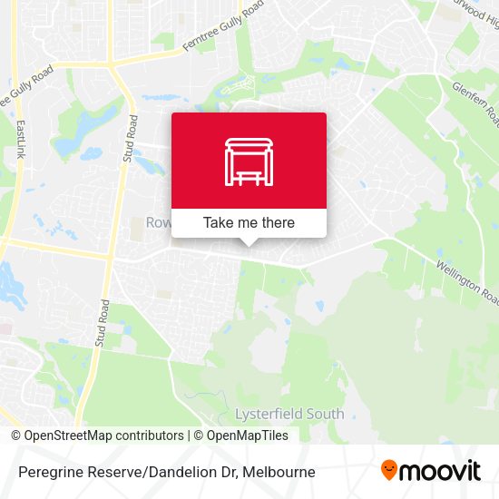 Peregrine Reserve/Dandelion Dr map