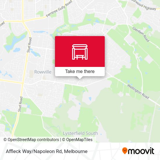 Affleck Way/Napoleon Rd map