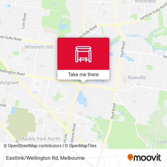 Eastlink/Wellington Rd map