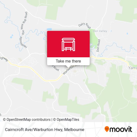 Cairncroft Ave/Warburton Hwy map