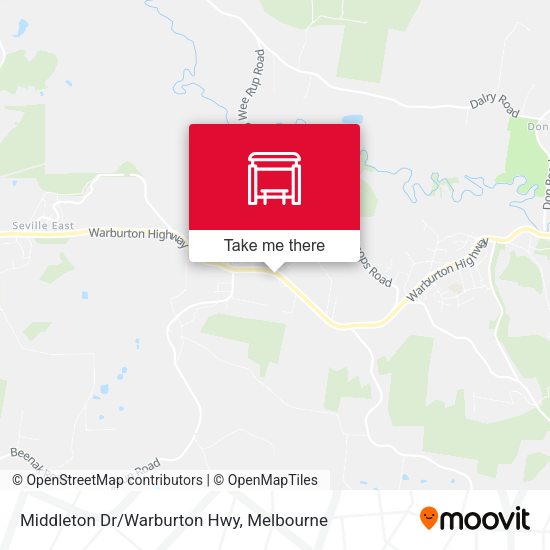 Middleton Dr/Warburton Hwy map