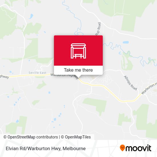 Elvian Rd/Warburton Hwy map