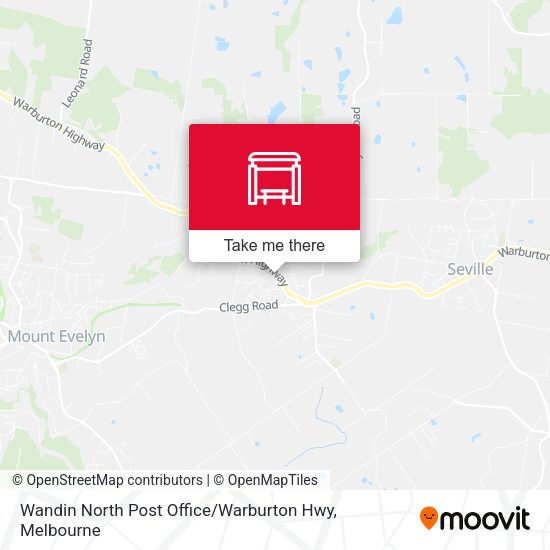 Wandin North Post Office / Warburton Hwy map