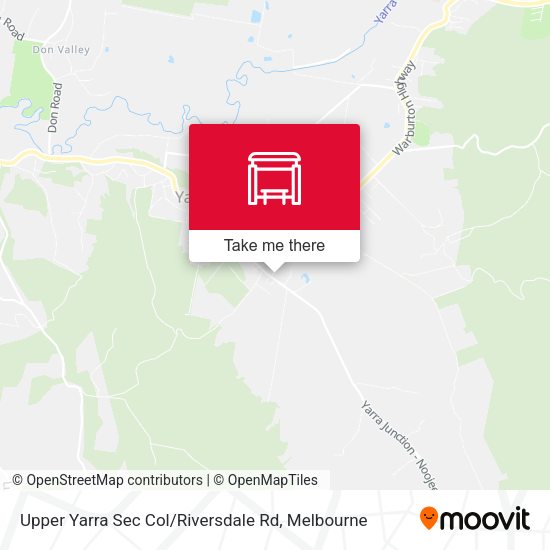 Upper Yarra Sec Col / Riversdale Rd map