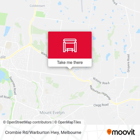 Crombie Rd/Warburton Hwy map