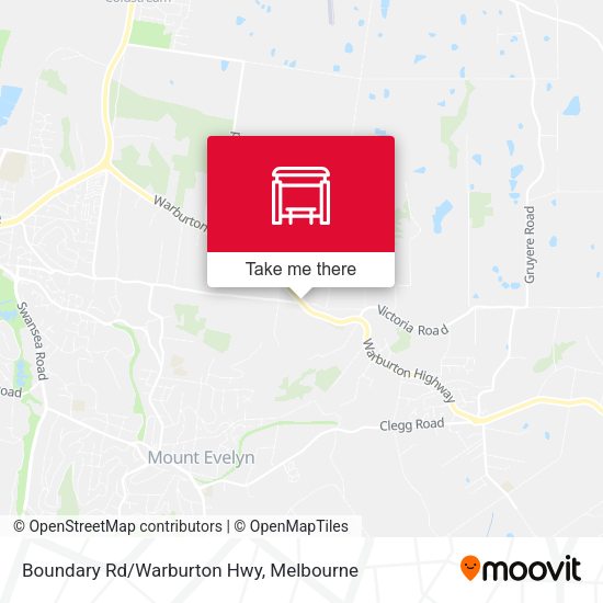 Boundary Rd/Warburton Hwy map