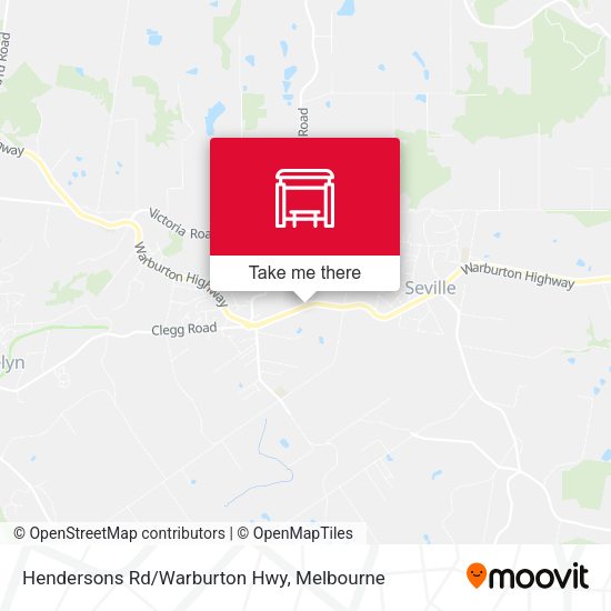 Hendersons Rd/Warburton Hwy map