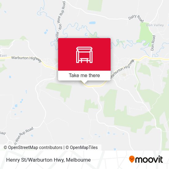 Henry St/Warburton Hwy map
