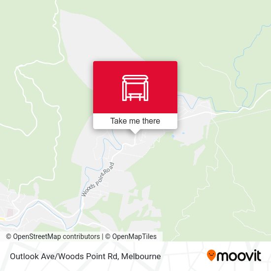 Outlook Ave/Woods Point Rd map