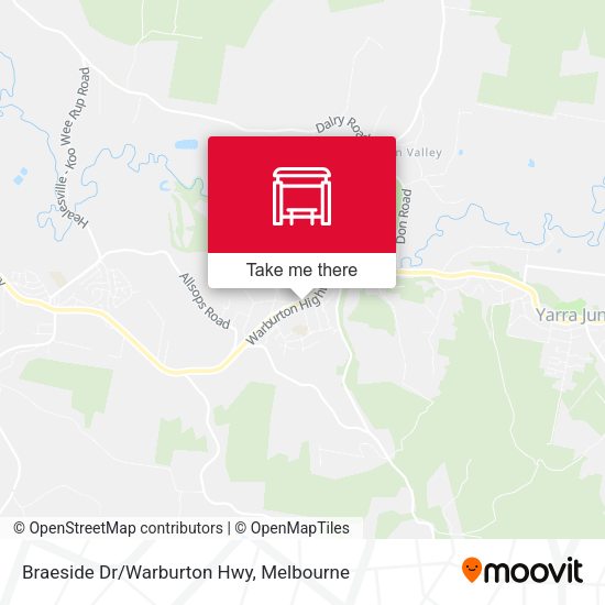 Braeside Dr/Warburton Hwy map
